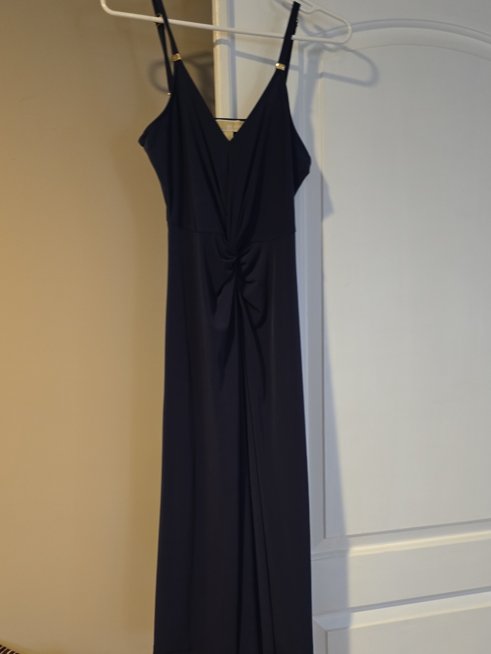 Michael Kors Navy Twist-Detail Maxi Dress